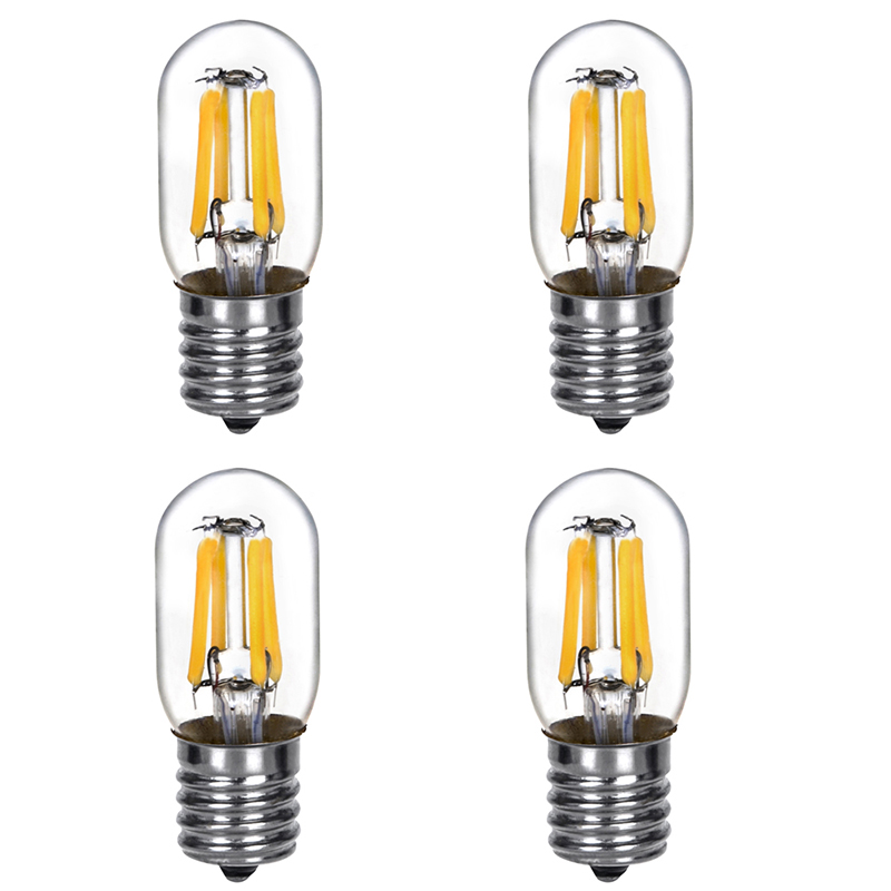 T22 E17 Intermediate Base 2W LED Vintage Antique Filament Light Bulb, 25W Equivalent, 4-Pack